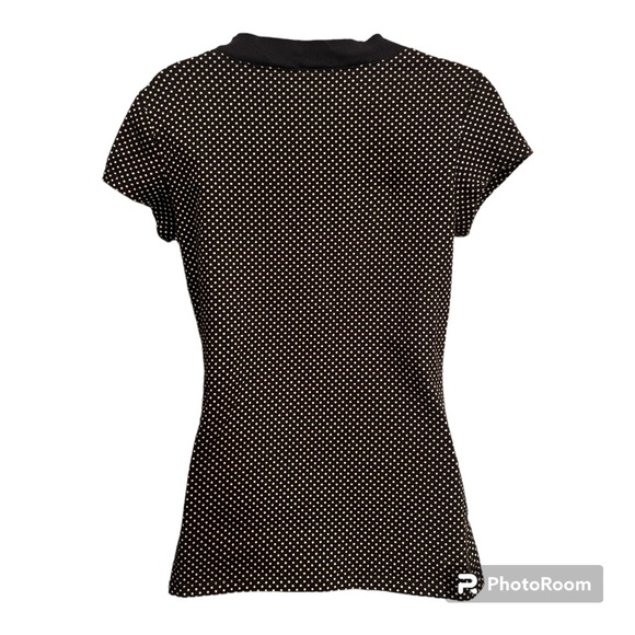 Express sleeveless top. Black and cream Polk a dot. Size medium - Picture 3 of 8